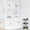 vidaXL Kitchen Cabinet Set High gloss white Engineered wood 4-piece set