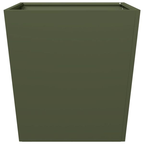 vidaXL Garden Planter Olive Green Cold-rolled Steel 19.7 in Durable