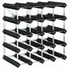 vidaXL Wine Rack for 20 Bottles Black Solid Pine Wood