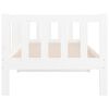 vidaXL Day Bed White Solid Pine Wood 35.4 x 74.8 in