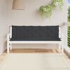 vidaXL Garden Bench Cushion Set of 2 Black Oxford fabric, Hollow fiber