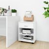 vidaXL Storage Cabinet White Engineered Wood Medium Storage Cabinet