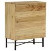 vidaXL Sideboard Brown Solid Mango Wood, Steel 23.6 x 13.8 x 29.5 in