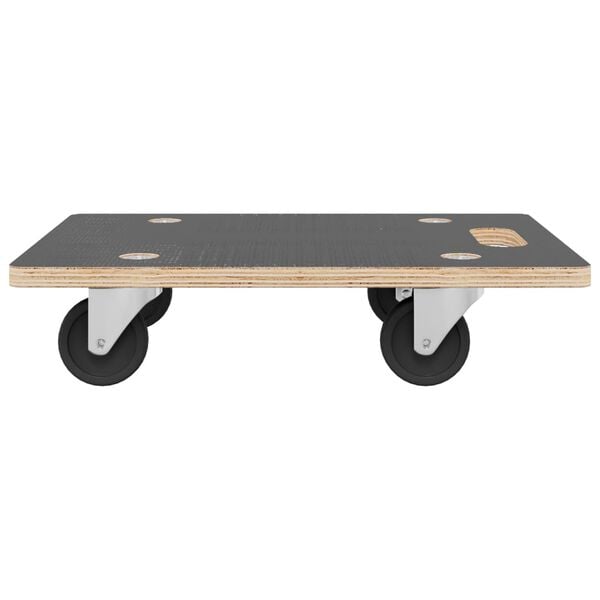 vidaXL Transport Trolleys 2 pcs Rectangular 23.6"x15.7"x4.5" 551.2 lb