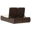 vidaXL Double Sun Lounger with Cushions Brown Poly Rattan