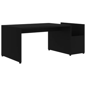 vidaXL Coffee Table Black Engineered wood 35.4 x 17.7 x 13.8 in