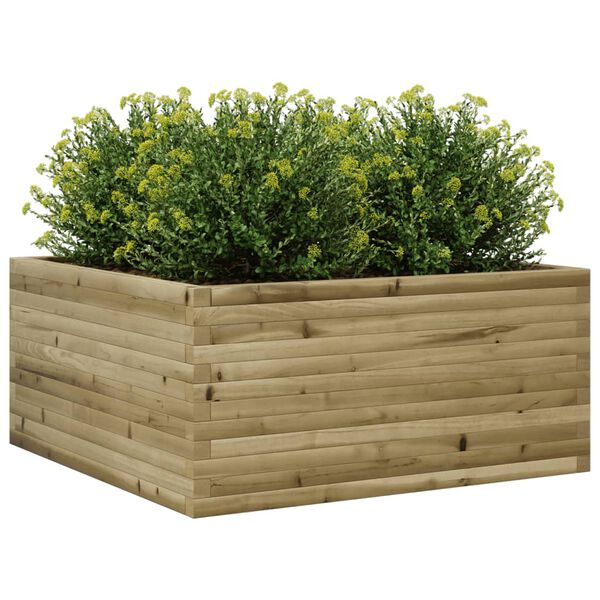 vidaXL Garden Planter Natural Wood Pressure-treated Pinewood Medium