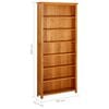 vidaXL Bookcase Natural Oak Solid Oak Wood, MDF 78.7 in height Bookcase