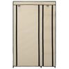 vidaXL Folding Wardrobe Cream Polypropylene fabric and steel Medium