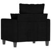 vidaXL Sofa Chair Black Polyester, Metal, Textilene Single Sofa Chair