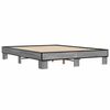 vidaXL Bed Frame Grey Sonoma Engineered wood, Metal King Size Modern