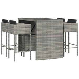 vidaXL Garden Bar Set Grey