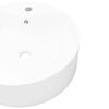 vidaXL Ceramic Bathroom Sink Basin Faucet/Overflow Hole White Round