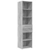 vidaXL Slim Storage Cabinet Grey sonoma Engineered Wood Tall