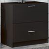 vidaXL Sink Cabinet Black Engineered wood Medium Storage Sink Cabinet
