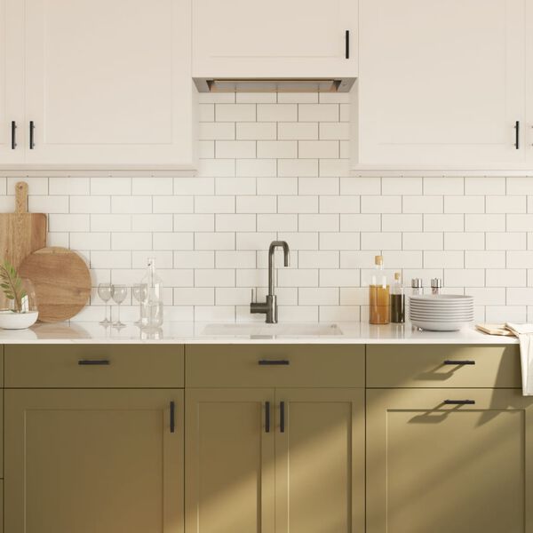 vidaXL Cabinet Handle Set of 20 Black Stainless Steel 3.9 x 1.3 in