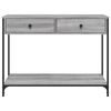 vidaXL Console Table Grey Sonoma Engineered Wood Narrow Adjustable Feet