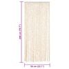 vidaXL Fly Curtain Beige and White 22.0x78.7" Chenille