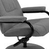vidaXL Swivel Recliner with Ottoman Light Gray Fabric