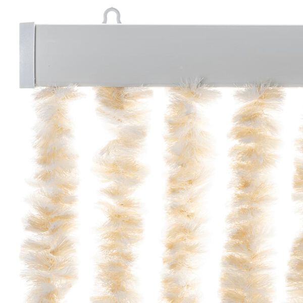 vidaXL Fly Curtain Beige and White 22.0x78.7" Chenille