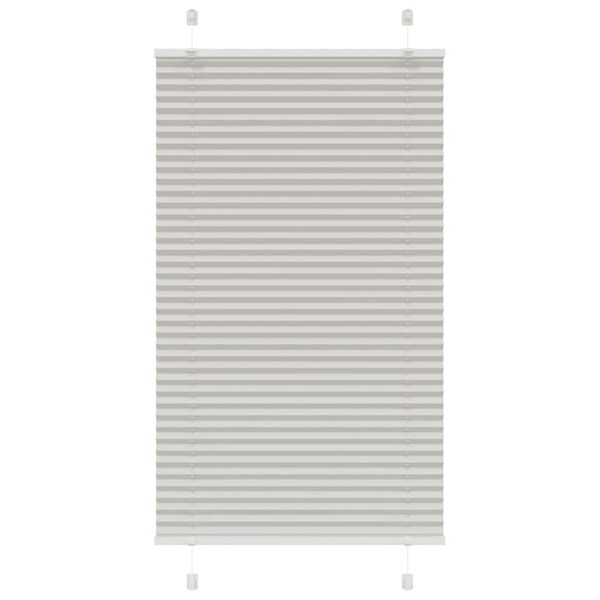 vidaXL Pleated Blind Light Grey 100% Polyester 27.6x39.4 in