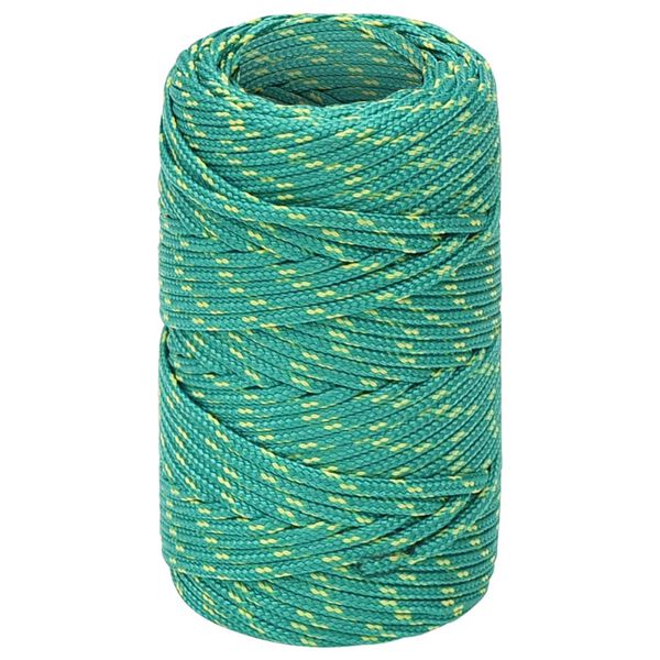 vidaXL Boat Rope Green 0.08 " 820.2 ' Polypropylene