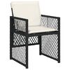 vidaXL Garden Dining Set Beige PE rattan Compact Adjustable Armrests