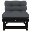 vidaXL Middle Sofa Black, Anthracite