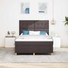 vidaXL Box Spring Bed with Mattress Dark brown 63" x 78.7" fabric