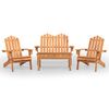vidaXL Garden Lounge Set Brown Solid Acacia wood Standard Foldable
