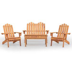 vidaXL Garden Lounge Set Brown Solid Acacia wood Standard Foldable