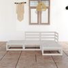 vidaXL Garden Lounge Set White Solid pinewood Medium Modular