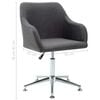 vidaXL Dining Chair Dark Grey Fabric Standard Height-Adjustable