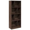 vidaXL Bookcase Brown oak Engineered wood Medium Bookcase Rectangular