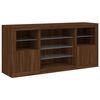 vidaXL Sideboard Brown oak Engineered wood, glass Medium Sideboard