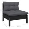 vidaXL Garden Lounge Set Black, Anthracite