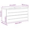 vidaXL Bathroom Sink Cabinet 2 pcs Old Wood 39.37 x 15.16 x 18.90 in