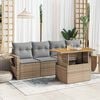 vidaXL Garden Sofa Set Beige and Light Grey