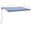 vidaXL Retractable Awning Blue and White