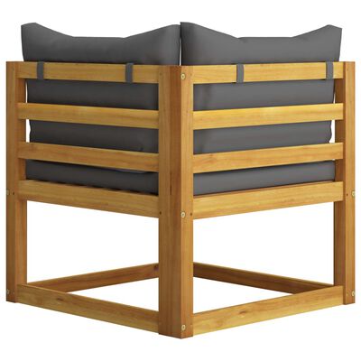vidaXL 3-Seater Patio Sofa with Cushion Solid Acacia Wood