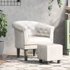 vidaXL Tub Chair White Faux leather, pinewood, plywood, plastic Single