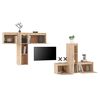 vidaXL TV Cabinet Set of 6 Natural wood Solid pinewood