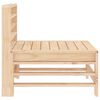 vidaXL Garden Middle Sofa Natural Wood Color Solid Pine Wood Medium