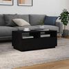 vidaXL Coffee Table Black Oak Engineered Wood Medium Coffee Table