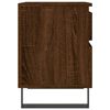 vidaXL Bedside Cabinet Set of 2 Brown oak Engineered Wood, Metal