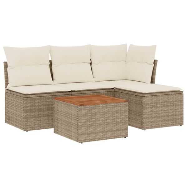 vidaXL Garden Sofa Set Beige