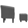 vidaXL Tub Chair Dark Grey Fabric (100% polyester), pinewood, plywood, foam