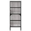 vidaXL Bookshelf Grey Sonoma Engineered wood, steel Medium Bookshelf