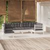 vidaXL Garden Lounge Set White, Anthracite