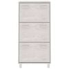 vidaXL Shoe Cabinet White Solid pine wood, MDF, plastic Medium